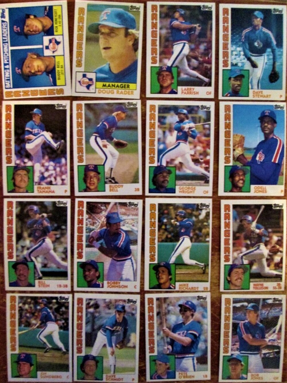 1984 Topps Texas Rangers Team Set